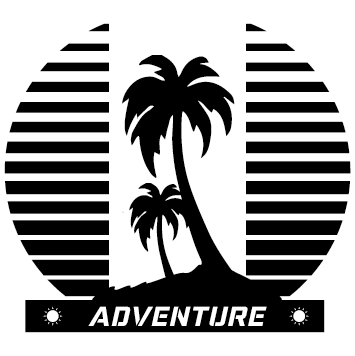 Sticker palmier Adventure - Droit